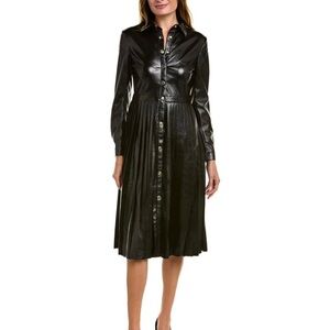 green emerald velvet dress Faux Leather Tier Dress – Shop Karlie